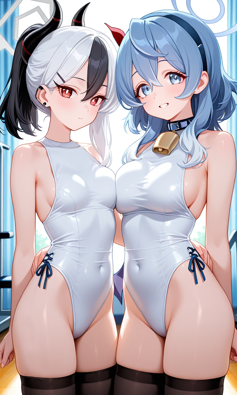 カヨコとアコ　レオタード4