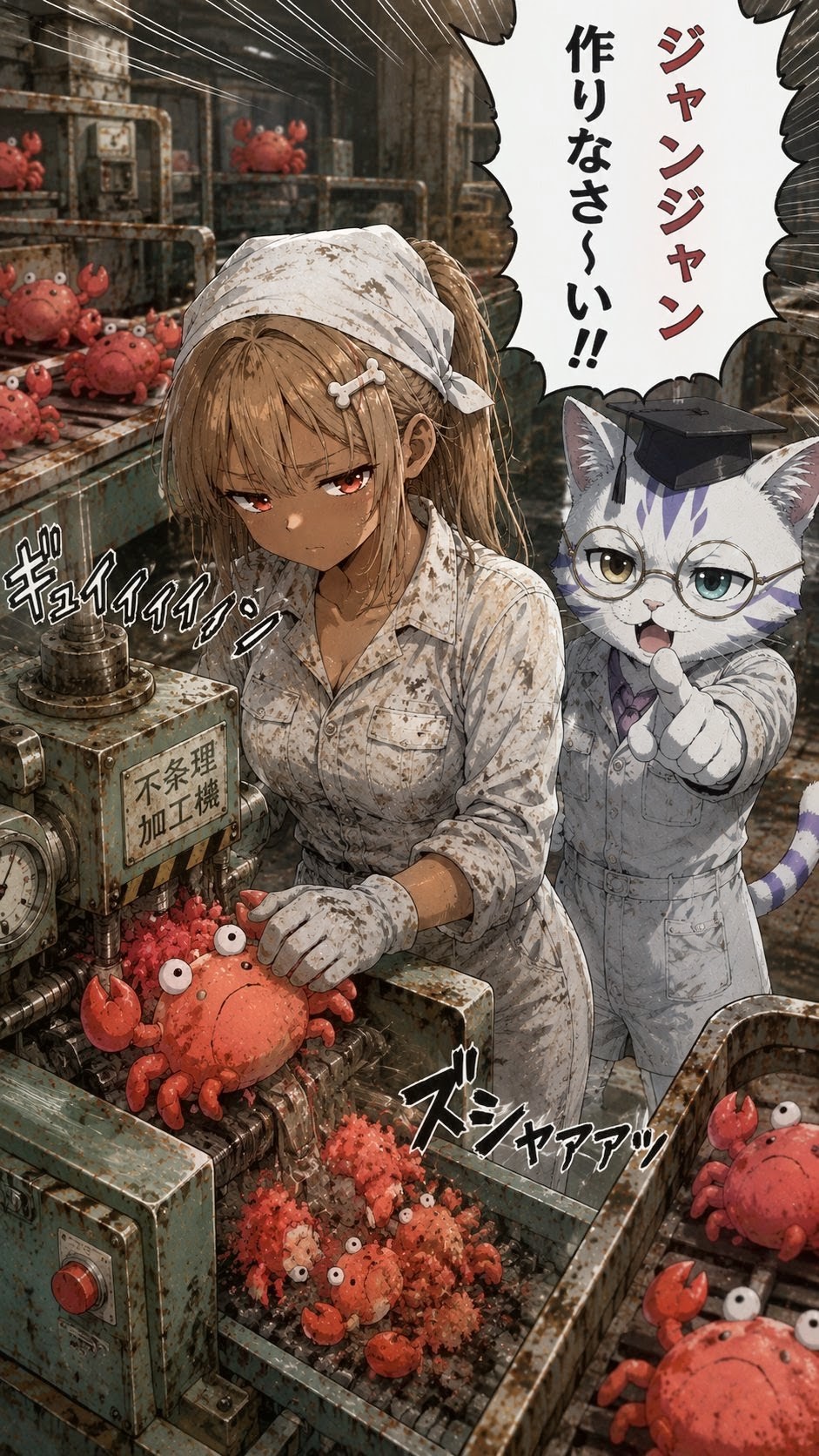 かにをくえるんだな🦀おにくちゃん🍖