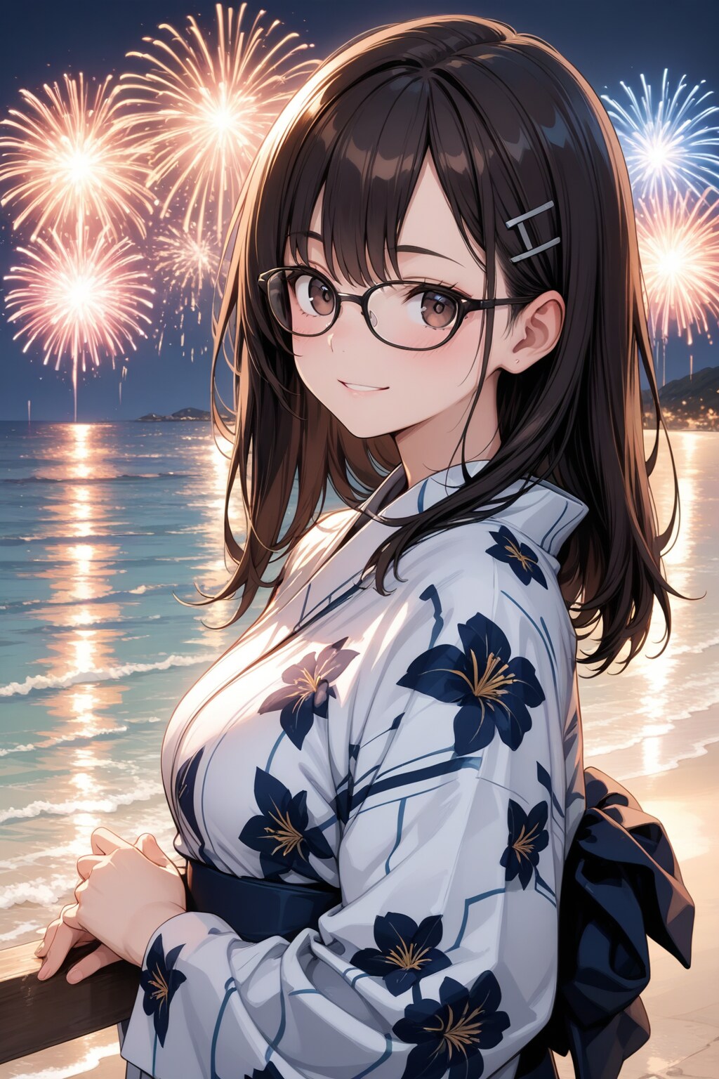 夏の浴衣と花火の記憶