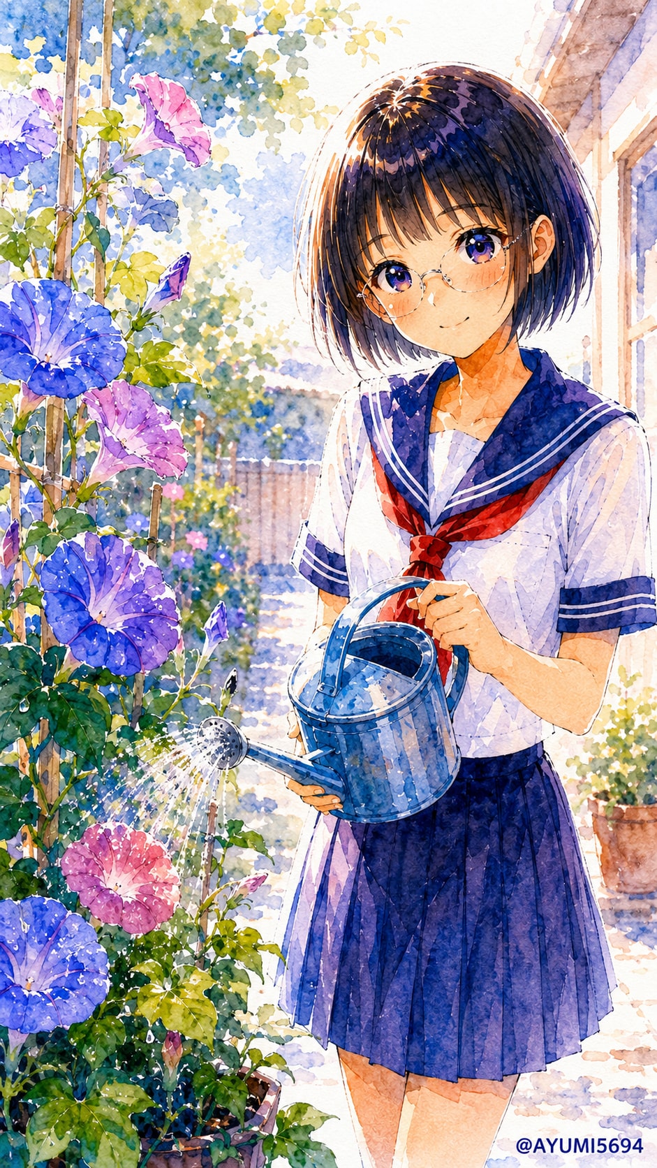 あさがお | の人気AIイラスト・グラビア