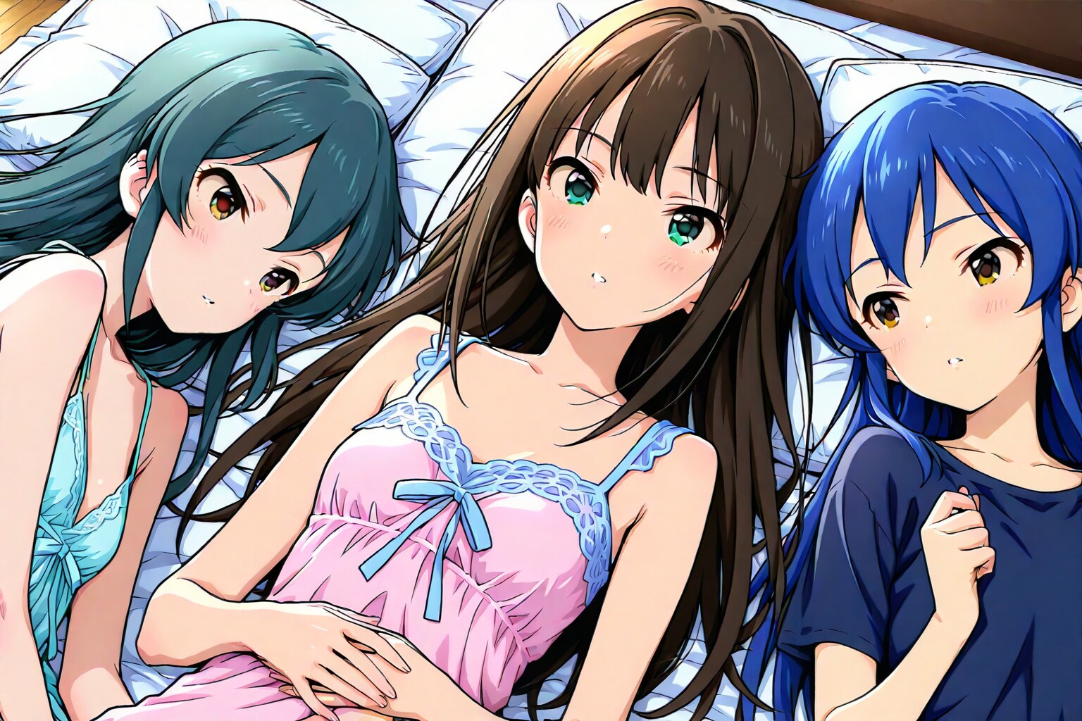 みんなでおとまり（青） | の人気AIイラスト・グラビア