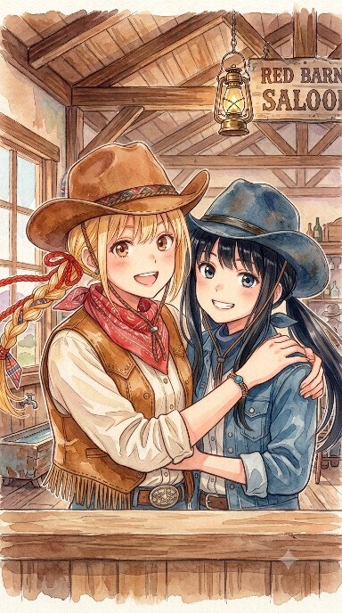 仲良し二人（リコリス） | の人気AIイラスト・グラビア