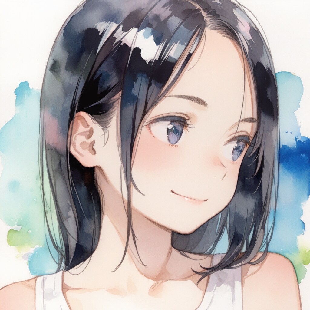 水彩女の子