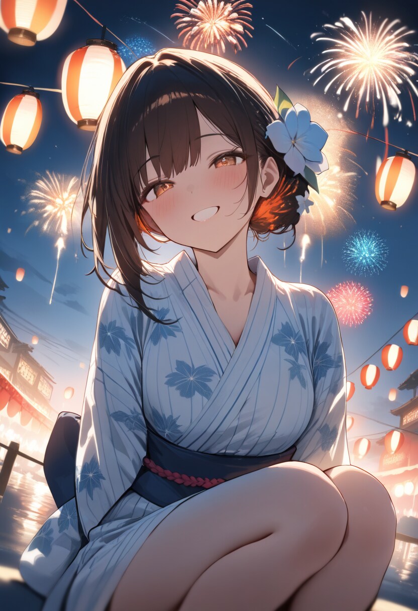 Smiles at the summer festival | の人気AIイラスト・グラビア