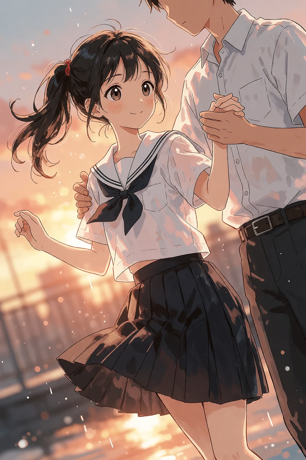 夕立のあとに屋上で！