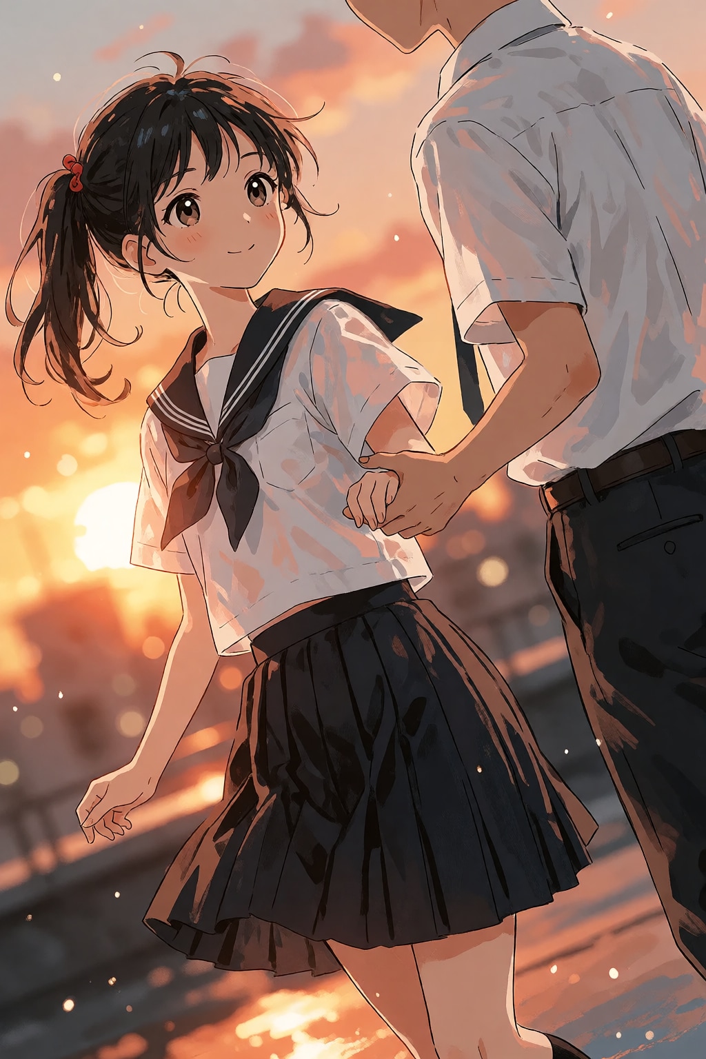 夕立のあとに屋上で！
