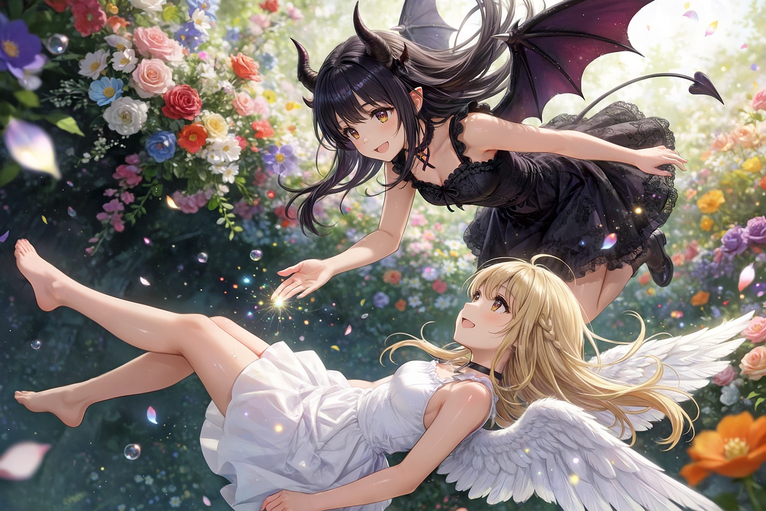 天使と悪魔 | の人気AIイラスト・グラビア