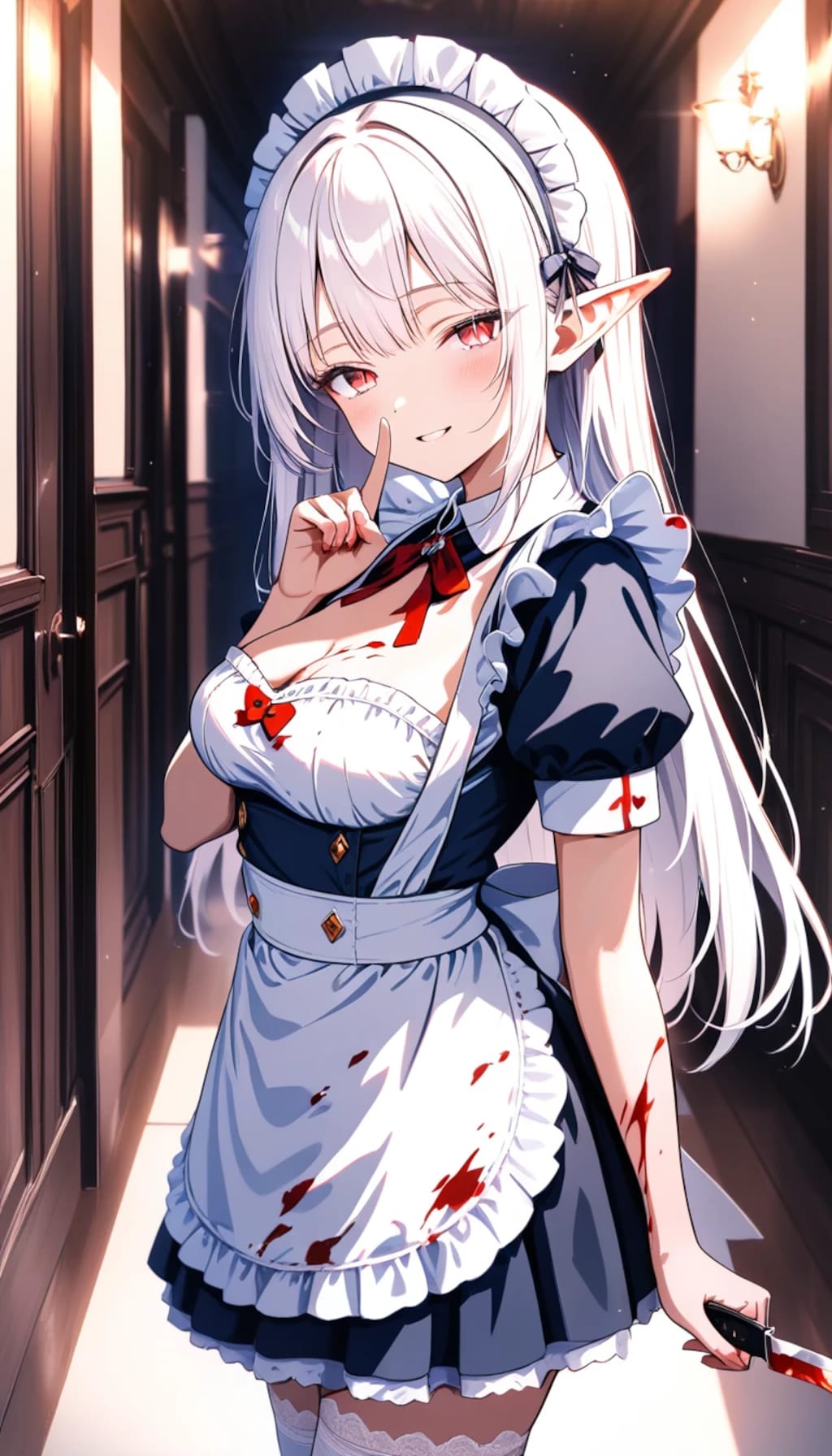 盲愛的なメイド『ふふ、あの女はご主人様に相応しくありません。ご主人様は、私だけを見て頂けます……よね？』ネージュ