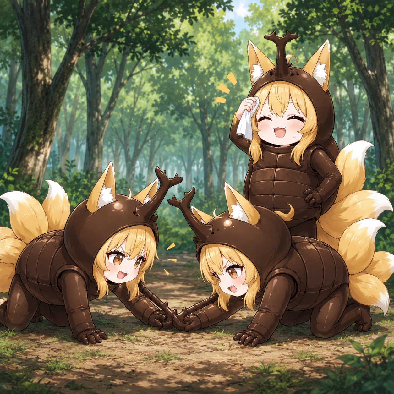 カブトムシレスリング狐っ娘