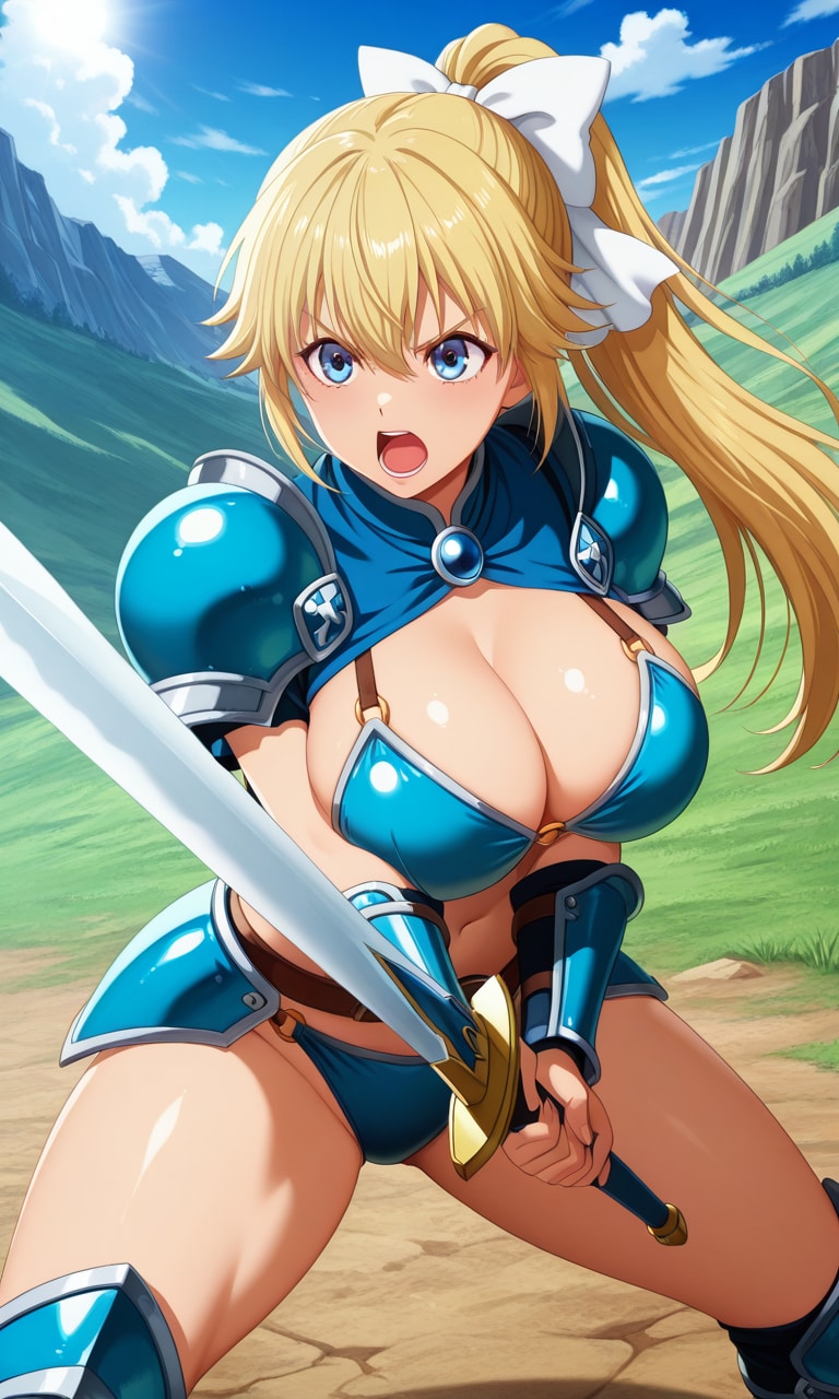 PixAI生成でビキニアーマーの七瀬翼👙🗡️❤️