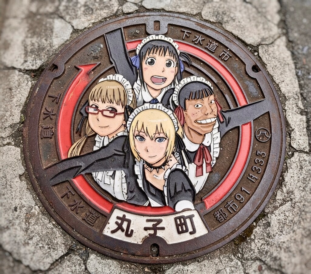 丸子町「それ町マンホール」