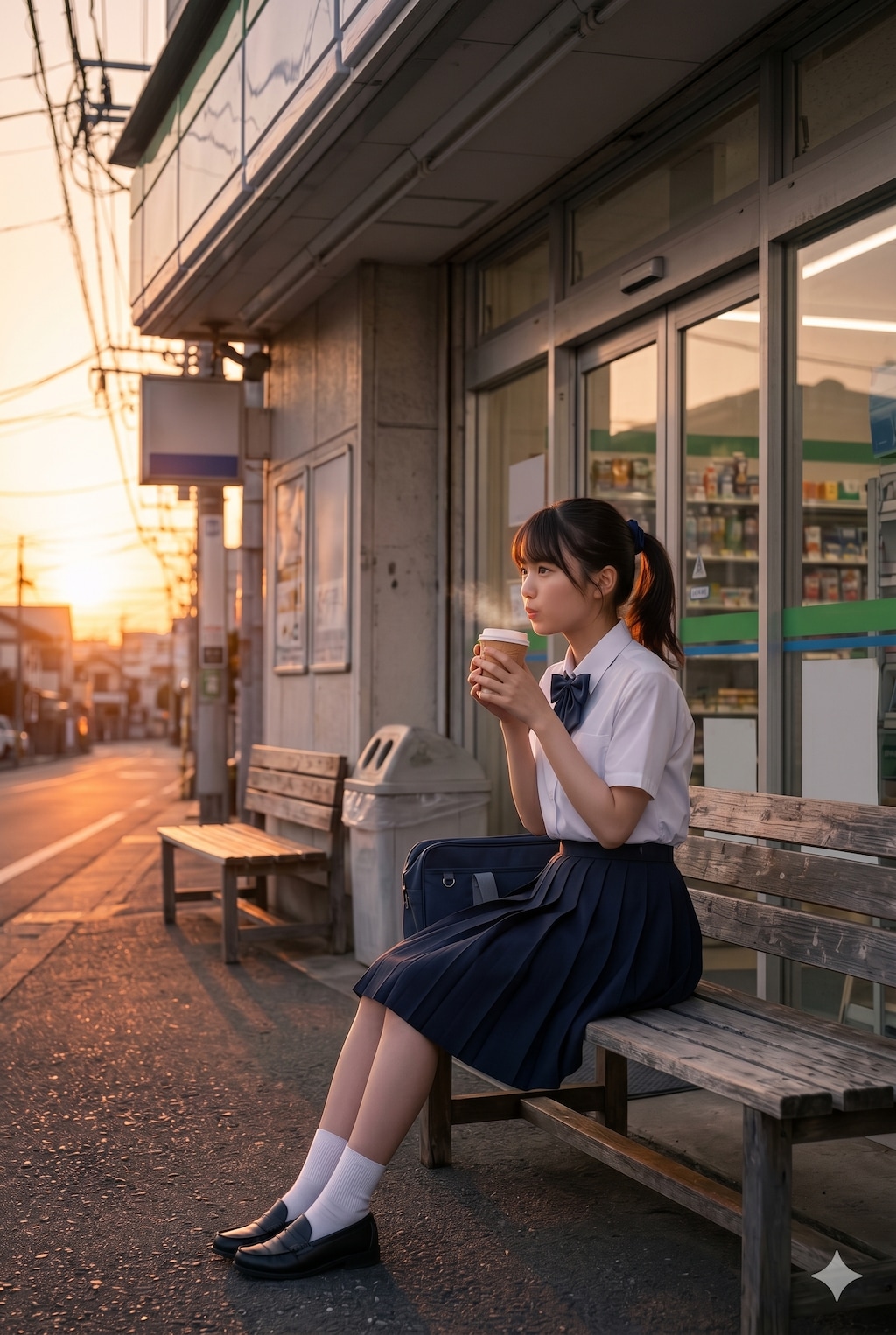 普通の美少女　コンビニ