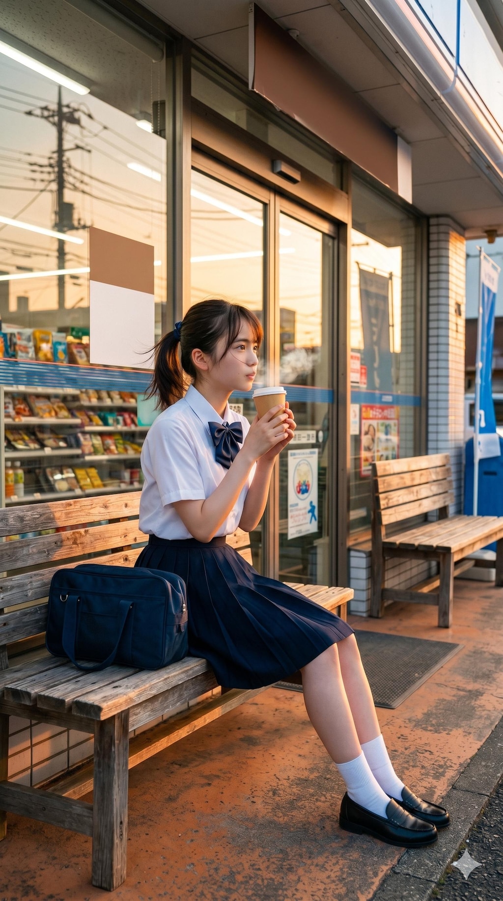 普通の美少女　コンビニ