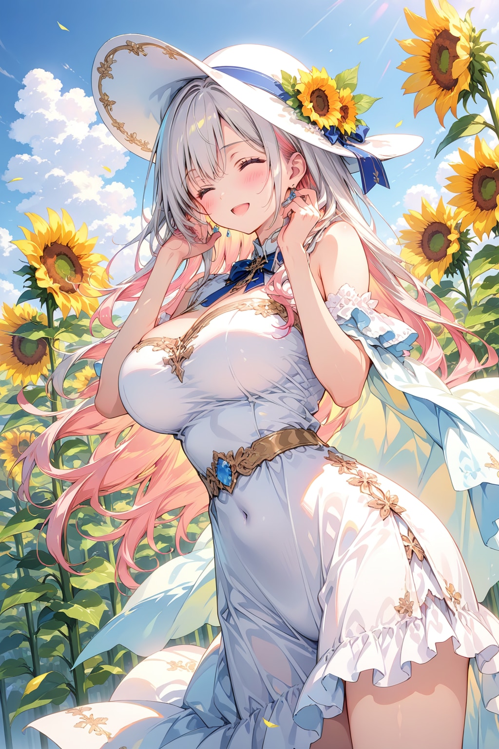 あら～、ひまわりがいっぱいですわ～♪ | の人気AIイラスト・グラビア