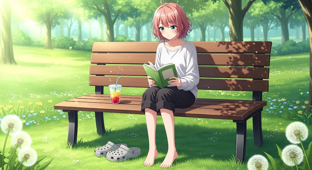 くつろぎ裸足読書