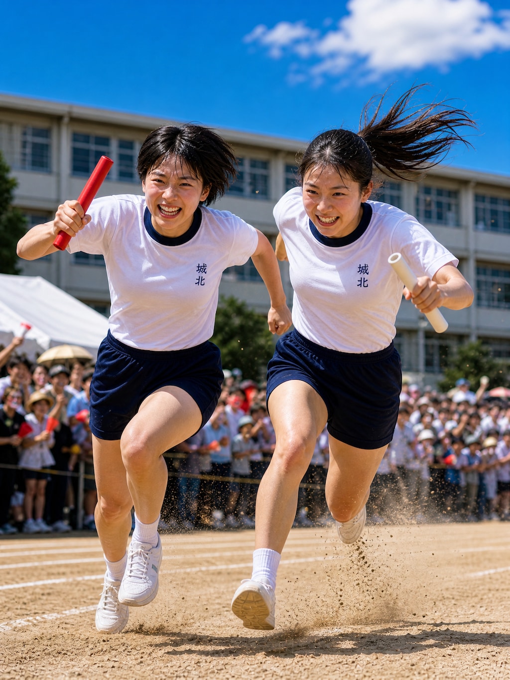 運動会（二人三脚、親子競技、玉入れ、綱引き、リレー）