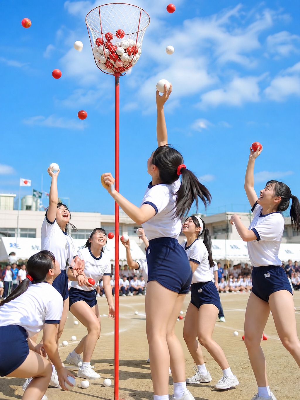 運動会（二人三脚、親子競技、玉入れ、綱引き、リレー）