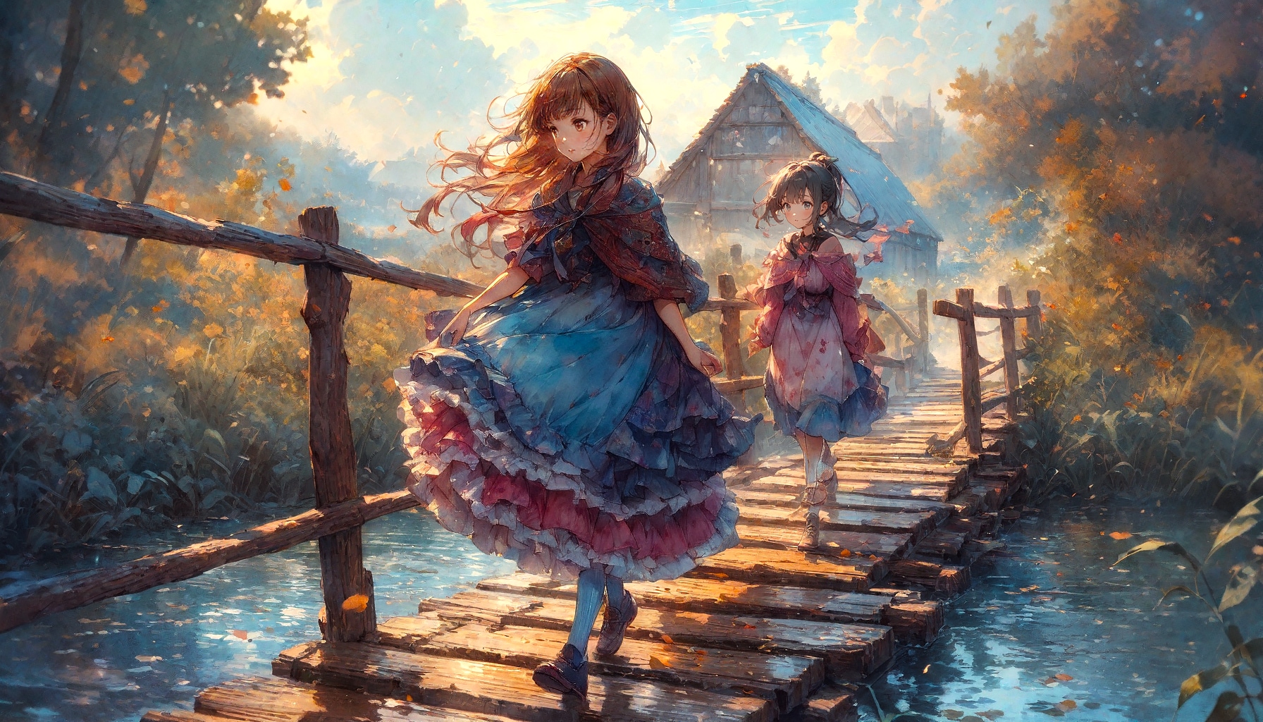 木の橋と少女92 | の人気AIイラスト・グラビア