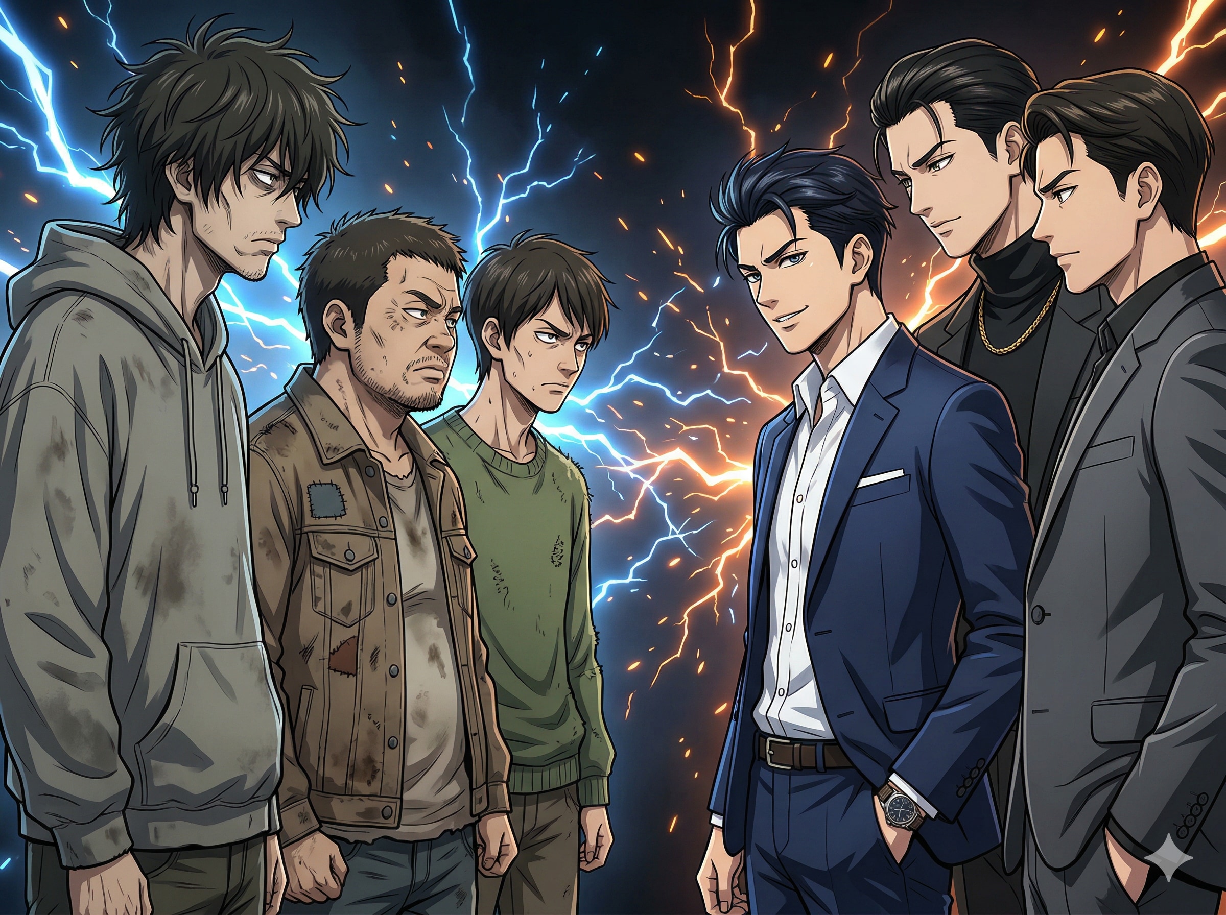 貧乏軍団vs富豪集団 | の人気AIイラスト・グラビア