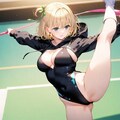 金髪ショート新体操美少女 2枚目