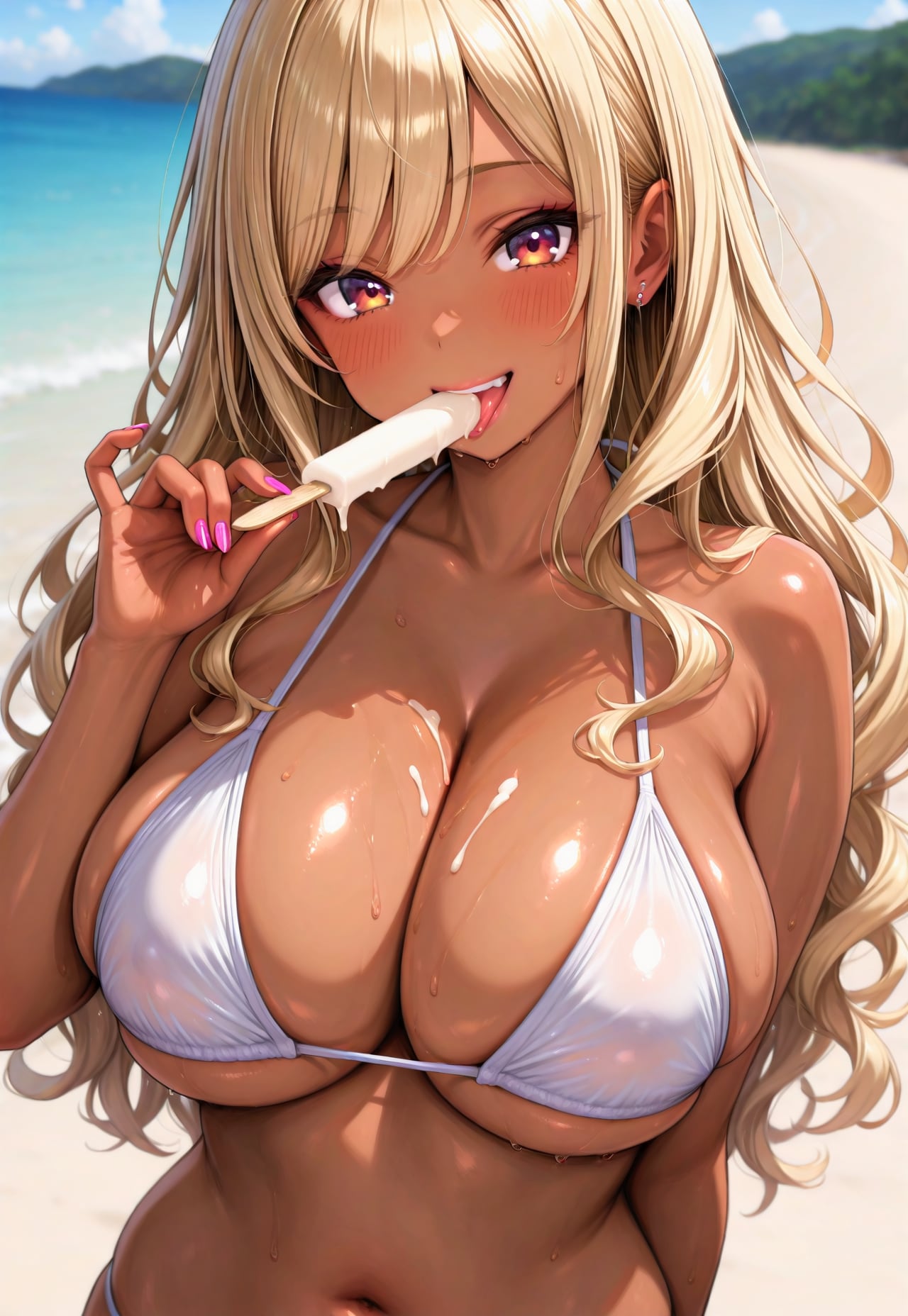 481（ギャルがビーチでアイス食べてたら…）