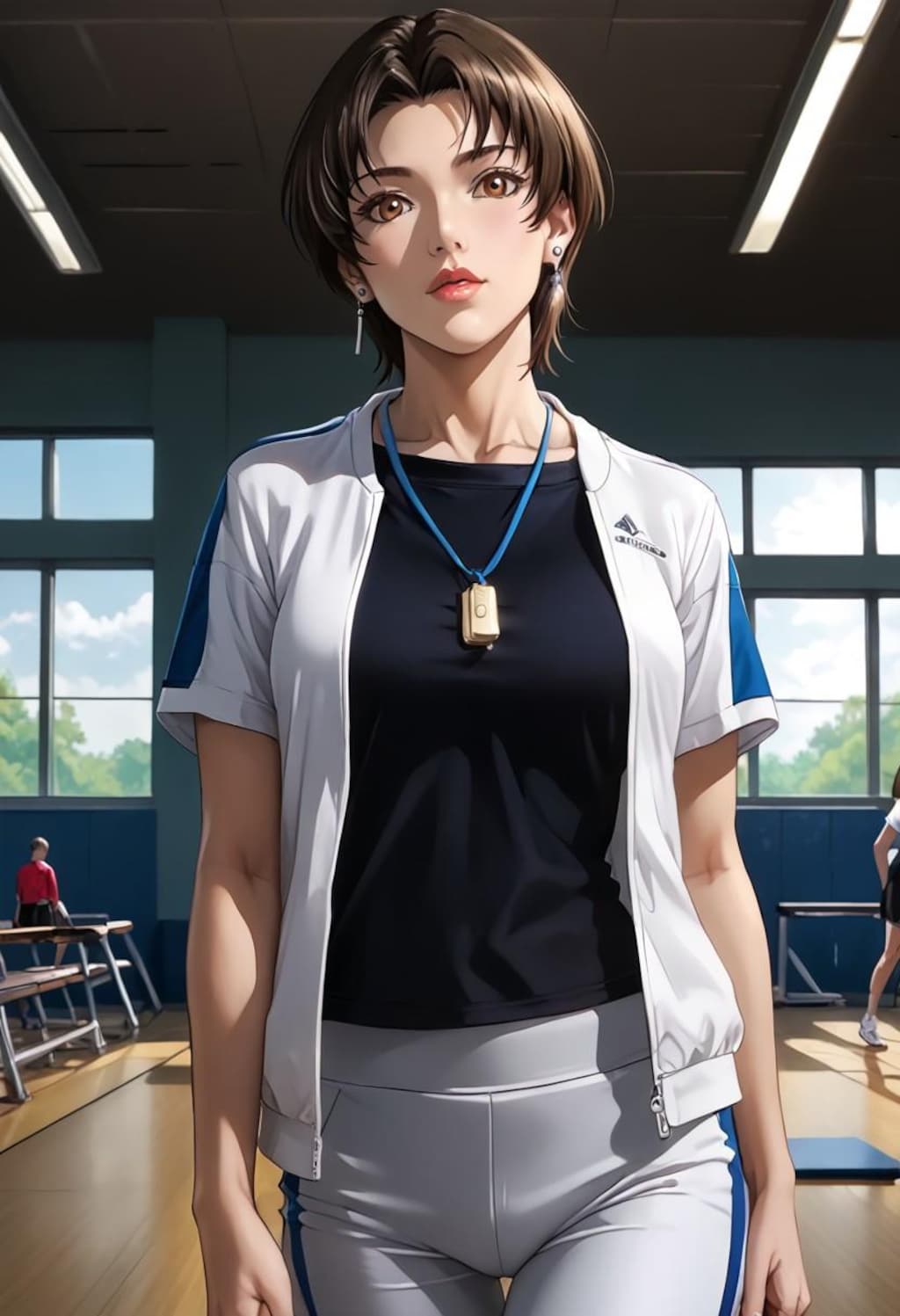 女子にも人気の人妻体育教師