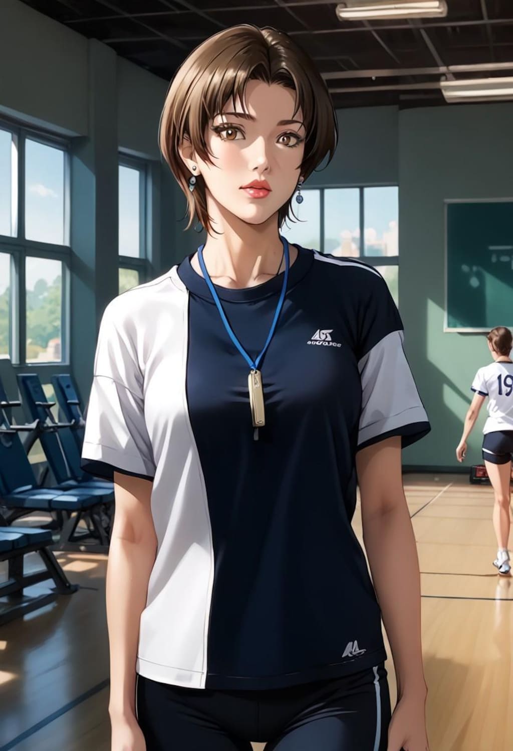 女子にも人気の人妻体育教師