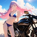 ビーチとビキニ娘とオートバイ・・・帰ったら洗車しなきゃね♡ 8枚目