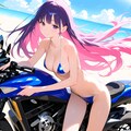 ビーチとビキニ娘とオートバイ・・・帰ったら洗車しなきゃね♡ 11枚目