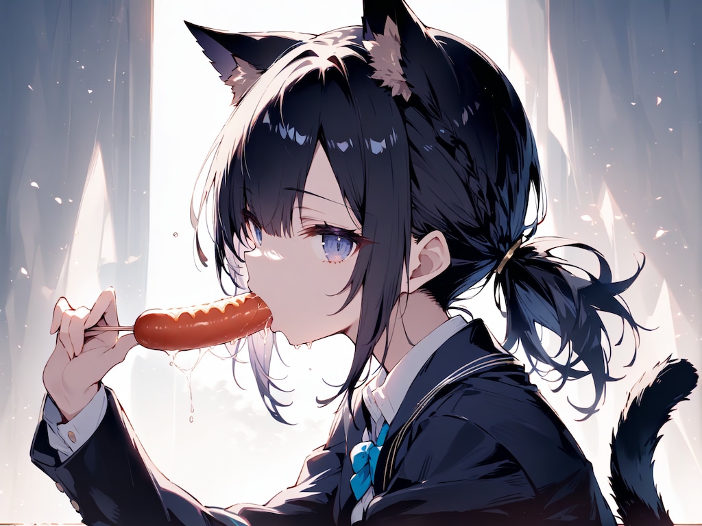 ソーセージうんめぇーにゃ