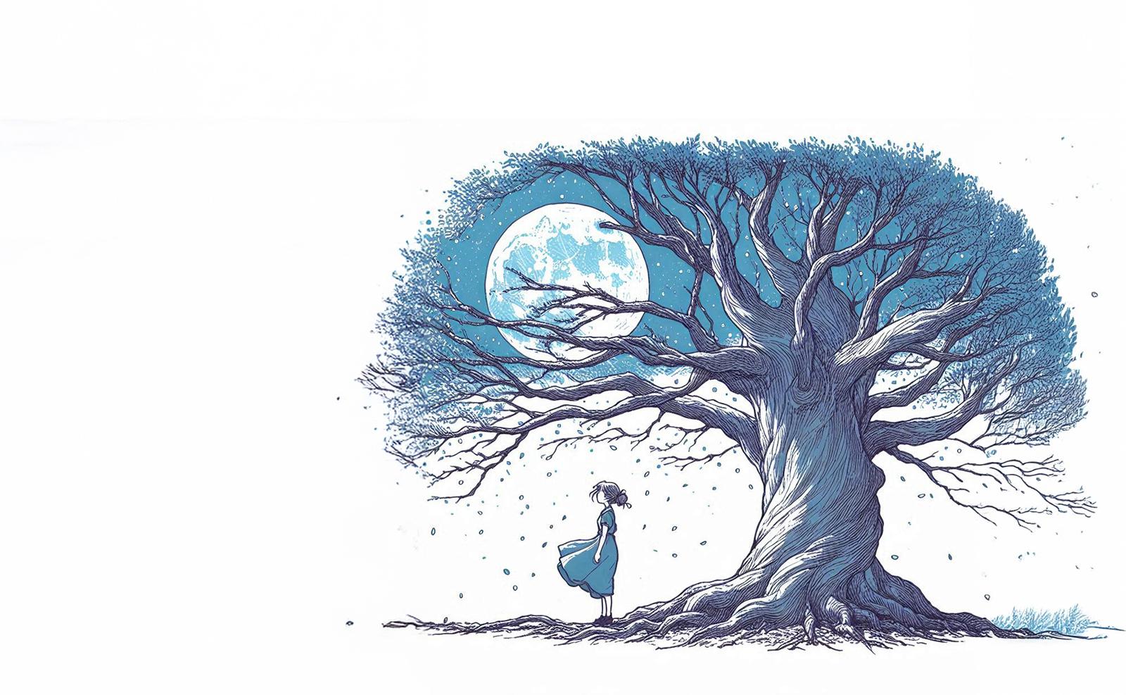 月と少女⑤ | の人気AIイラスト・グラビア