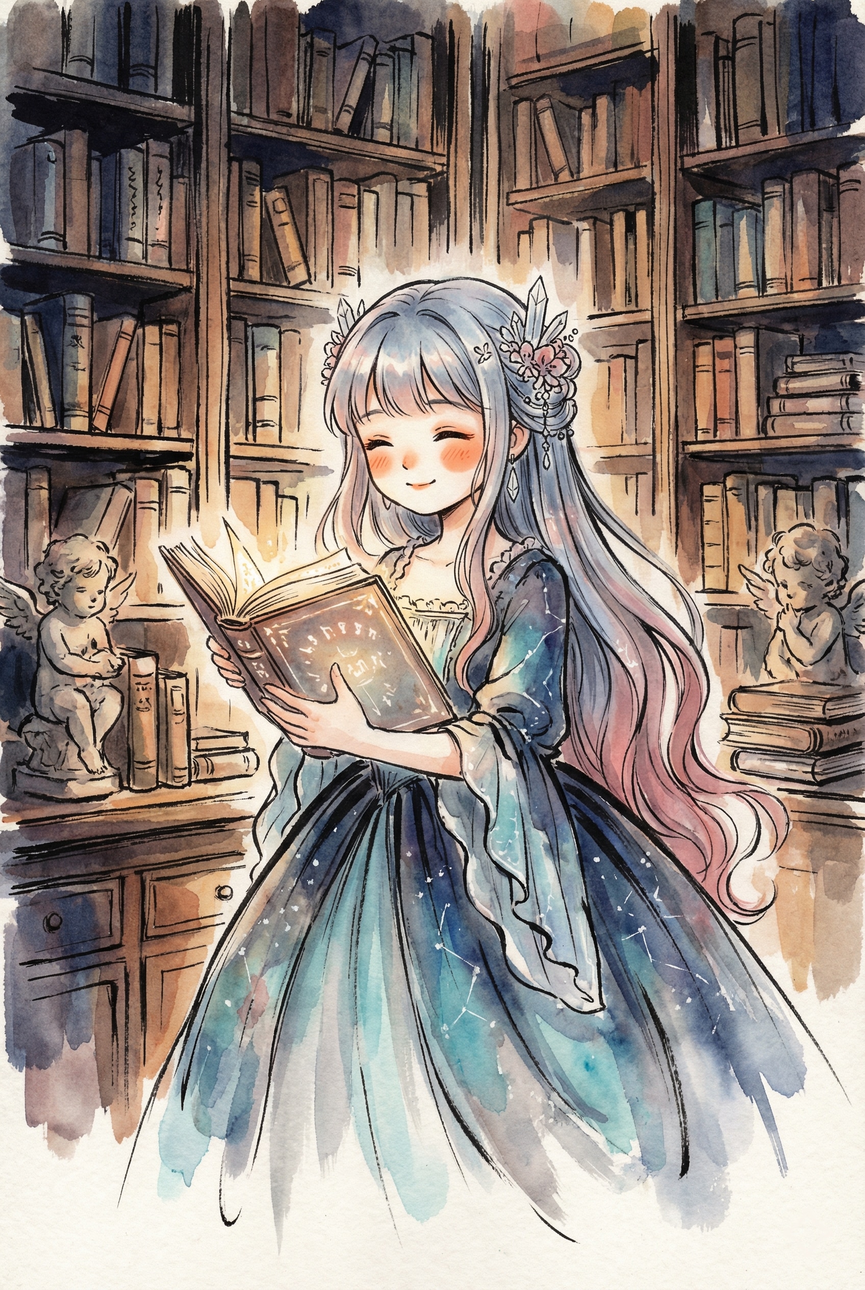 蒼光の図書姫幻想 | の人気AIイラスト・グラビア