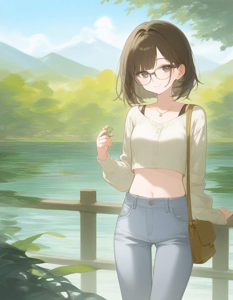 小旅行のメガネさん | の人気AIイラスト・グラビア