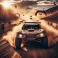 バハ1000を疾走するレースカー 2枚目