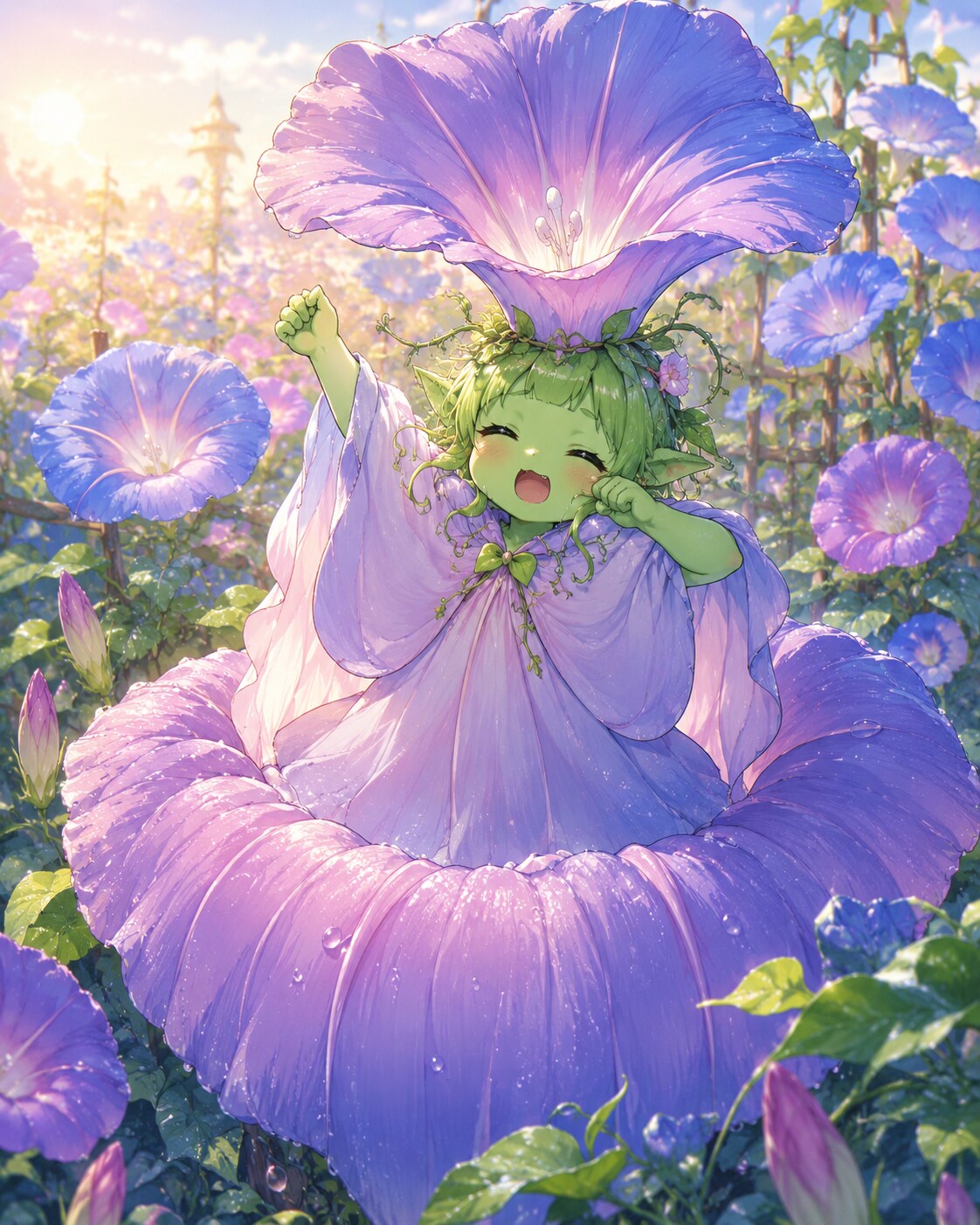 寝起きの朝顔アルラウネちゃん