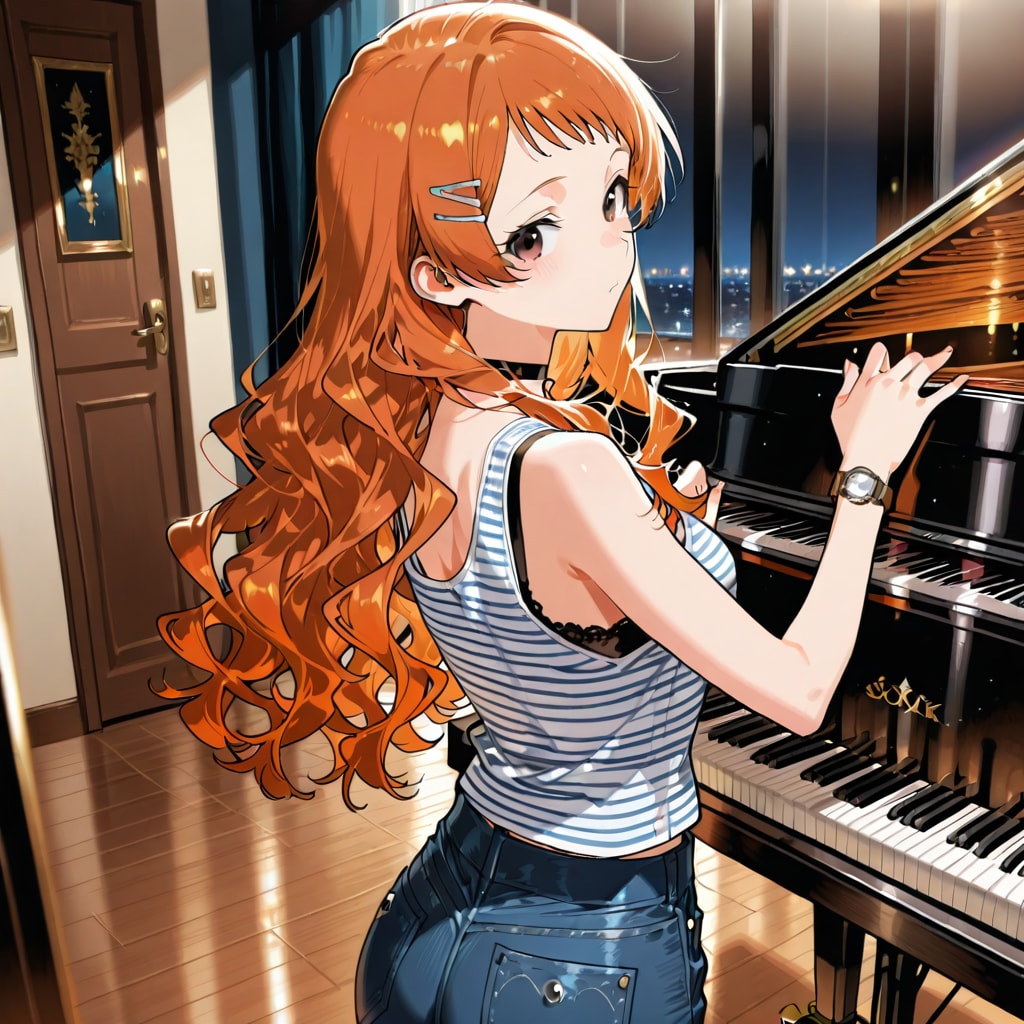 ピアノと冴さん | の人気AIイラスト・グラビア