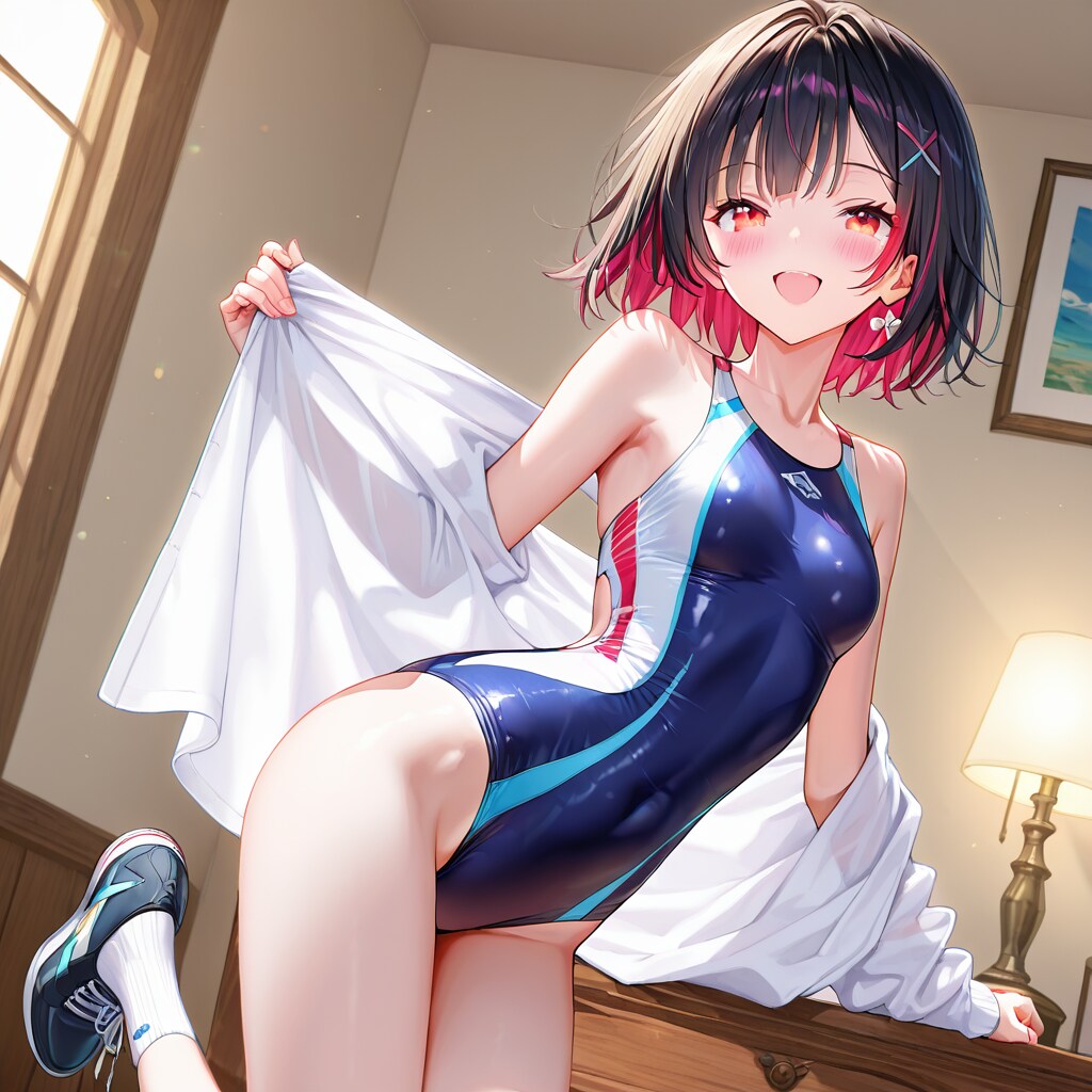 水着の微笑み