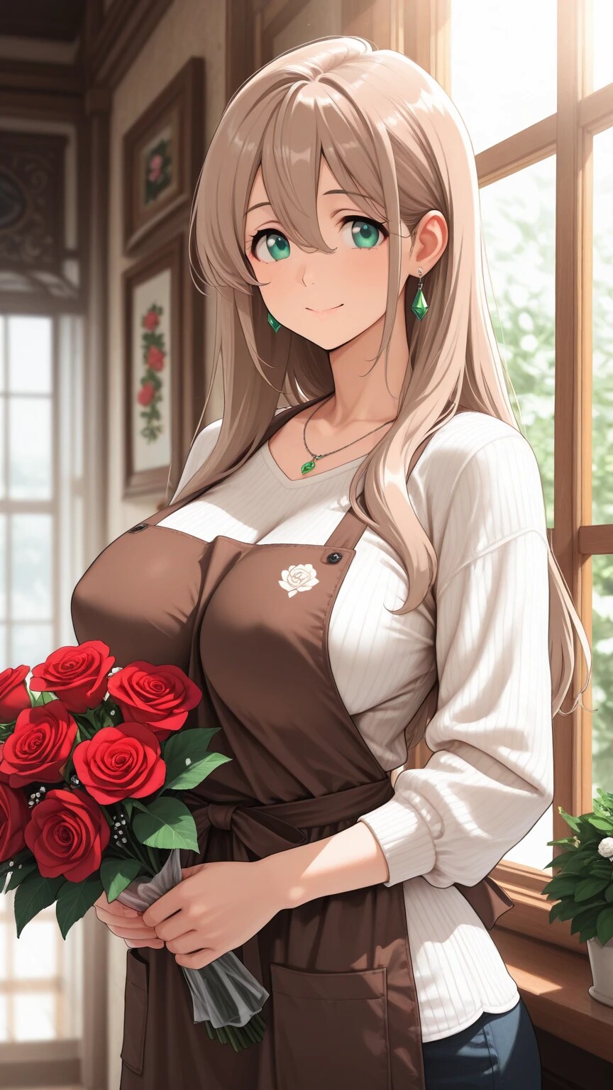 花束と笑顔