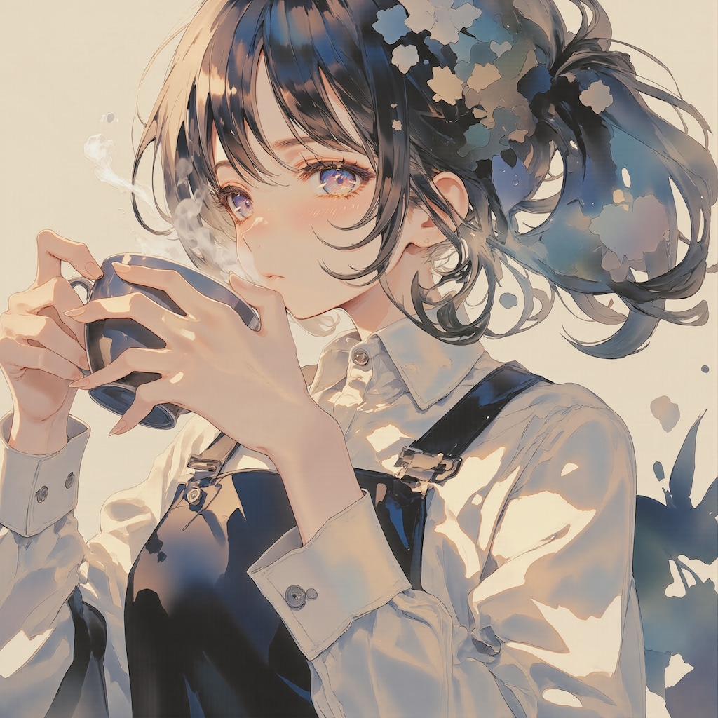 コーヒーを飲む女の子