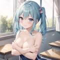 教室で誘惑してくる競泳水着② 5枚目