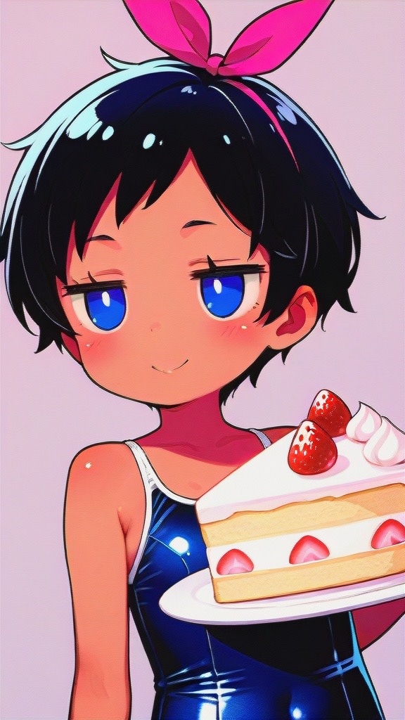 スク水とケーキとおまけ | の人気AIイラスト・グラビア