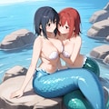 仲むつまじいマーメイドたち 2枚目