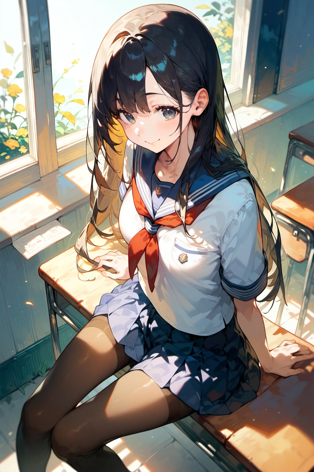 人気のない教室で君と……