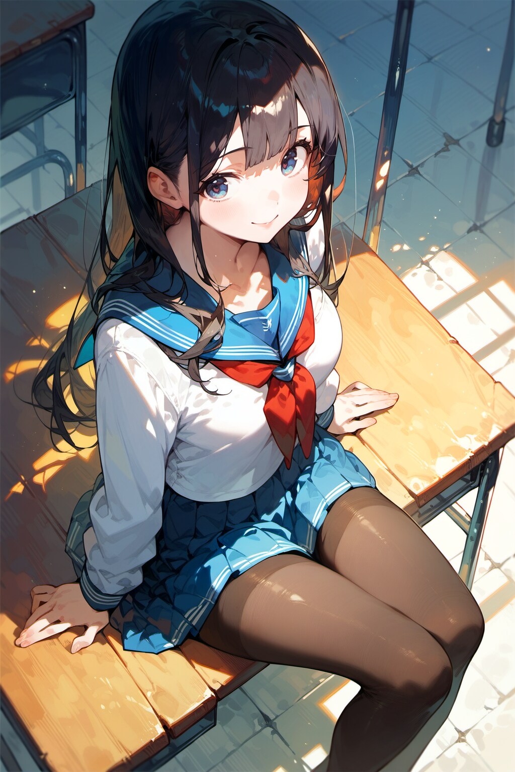 人気のない教室で君と……