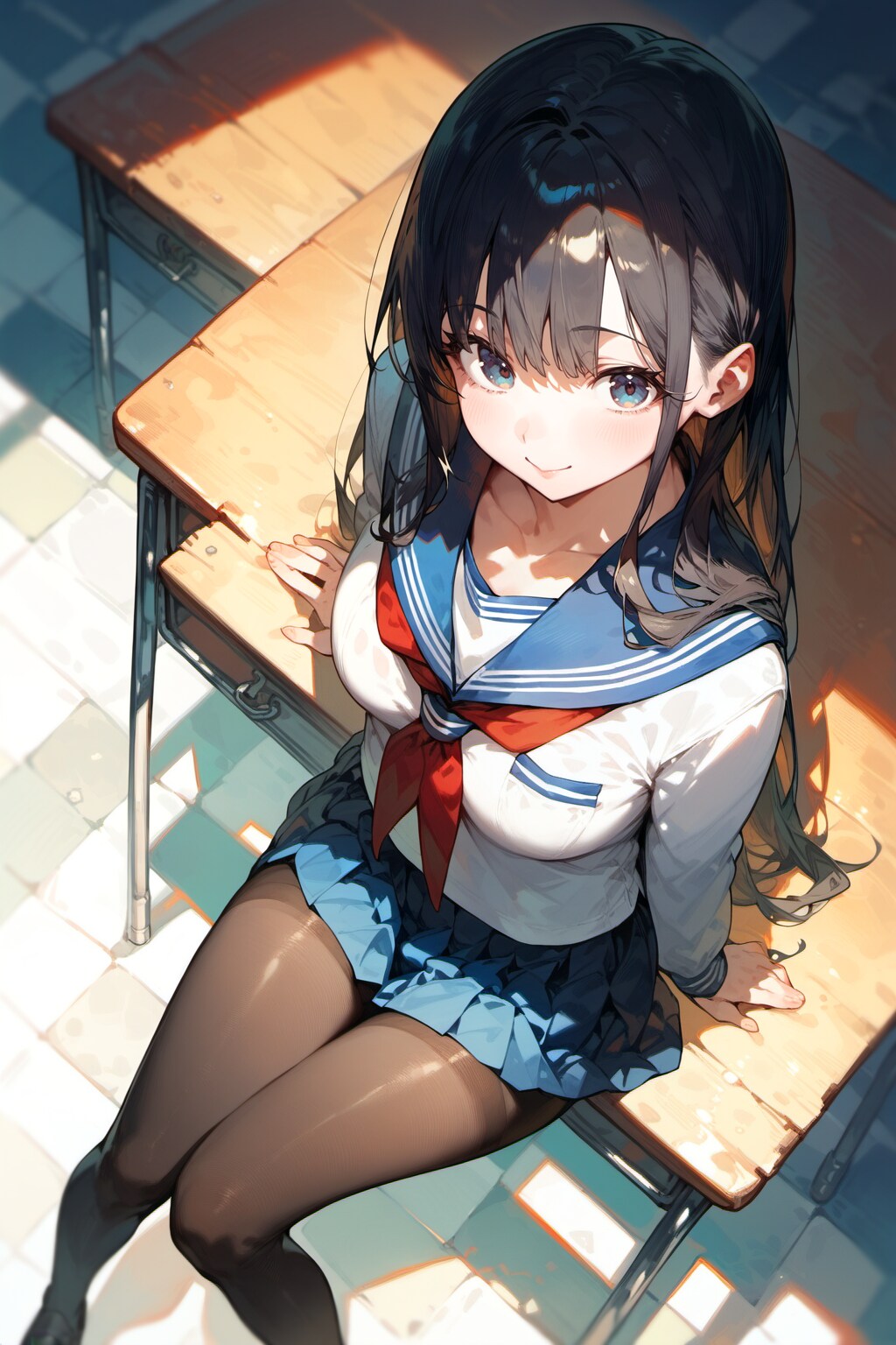 人気のない教室で君と……