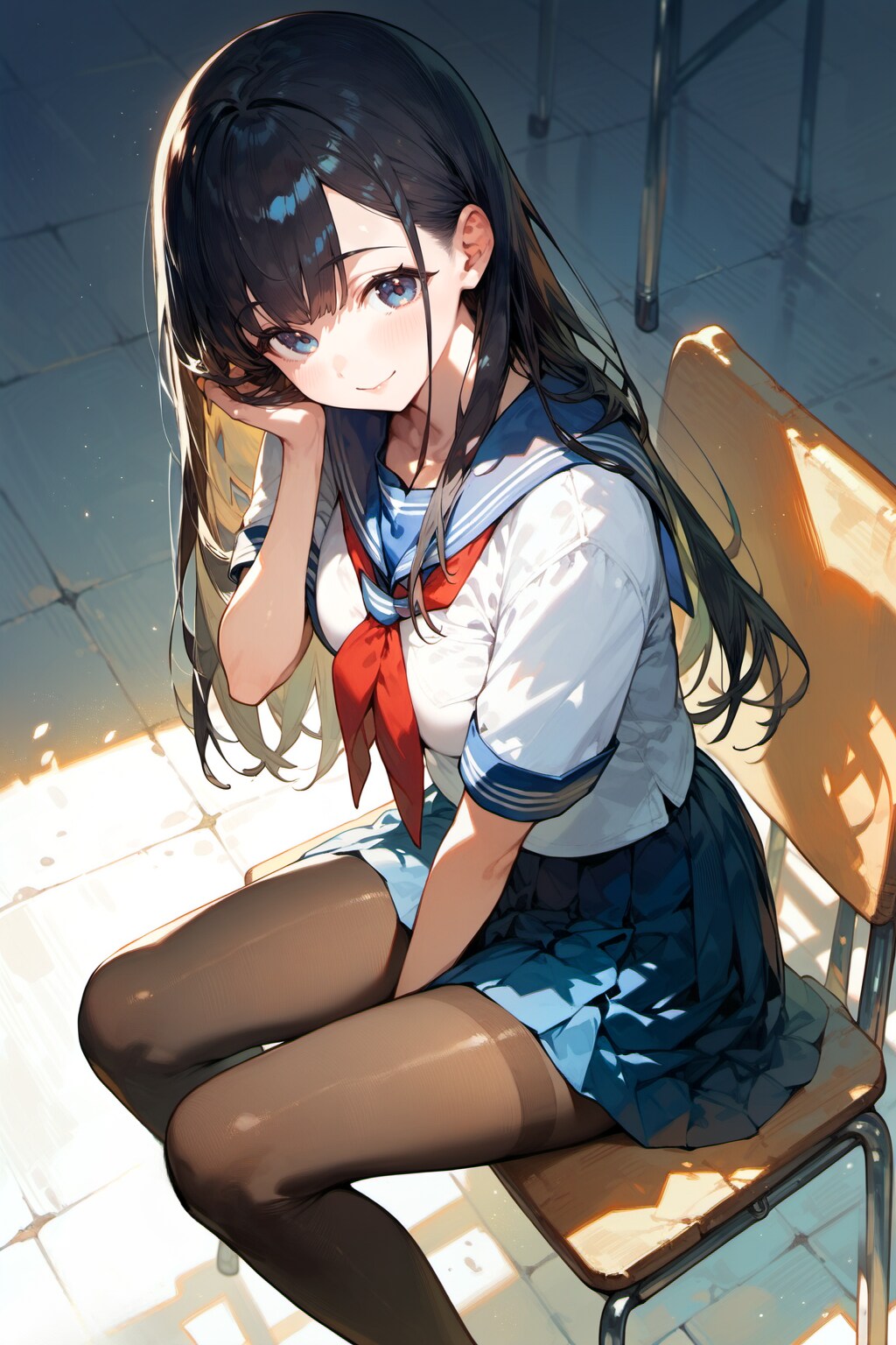 人気のない教室で君と……