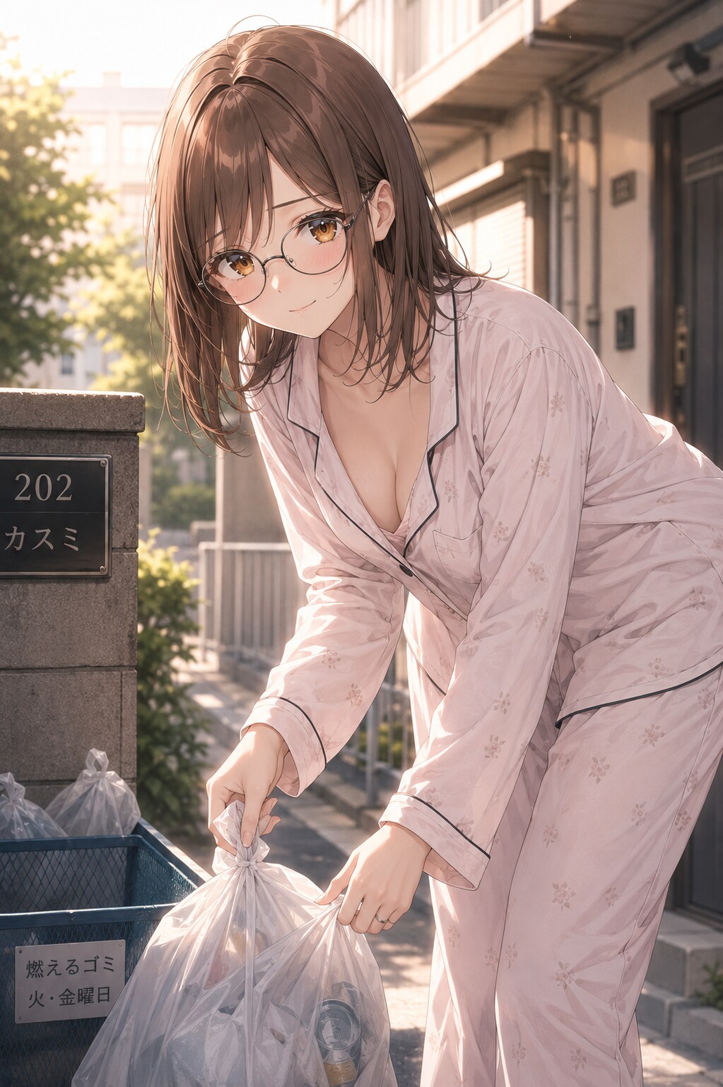 朝のゴミ出し2