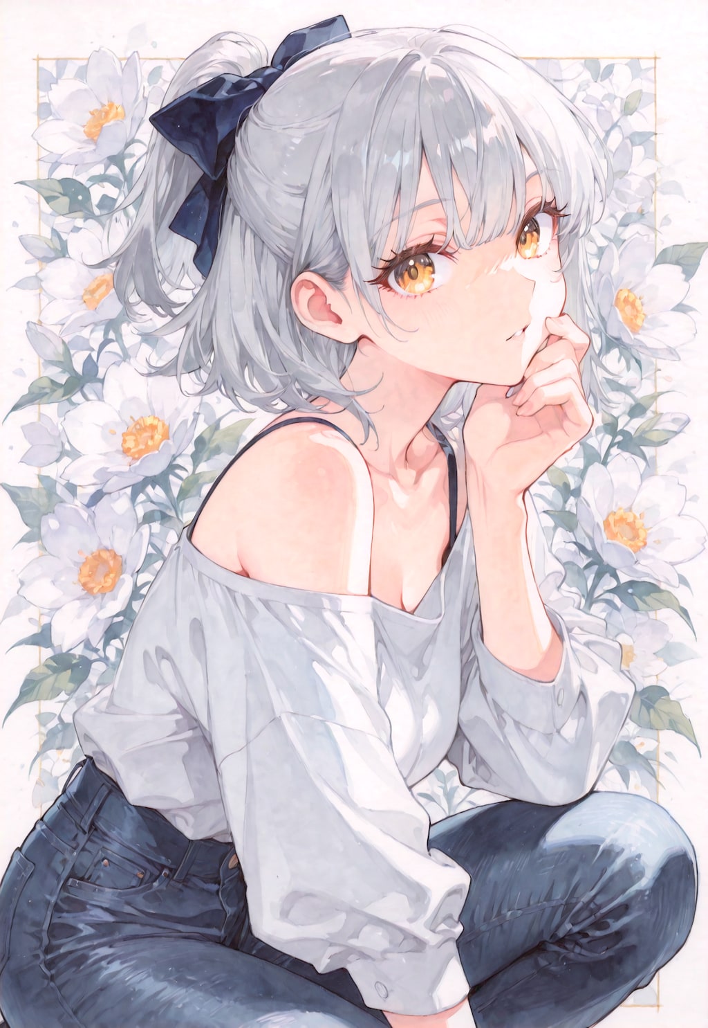 看板娘　flowers