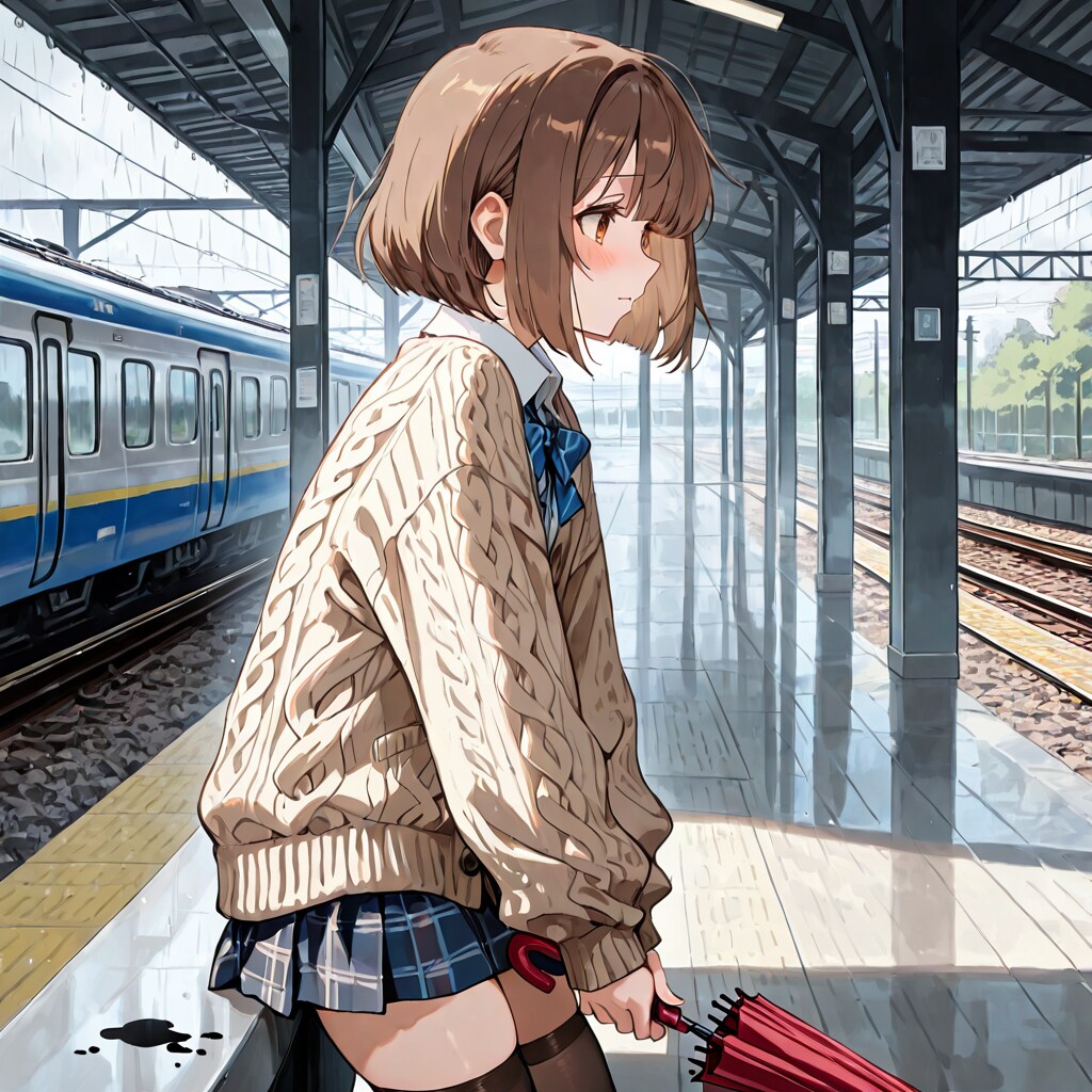 駅のホーム | の人気AIイラスト・グラビア