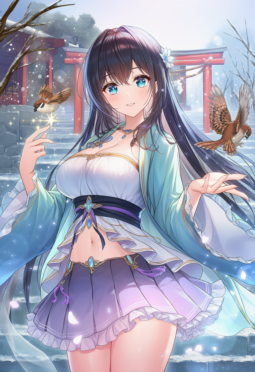 漢服ドレスの女の子